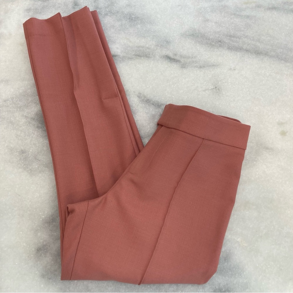 SMYTHE Rose Pink Wool Blend Dress Trouser Pants